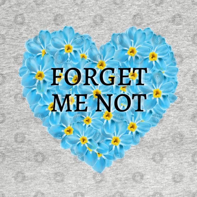 Forget Me Not Flower Heart by Eveka